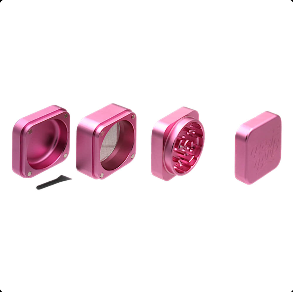 GADGET Best Buds The Cube Grinder in Alluminio Rosa 4 Parti (50mm)