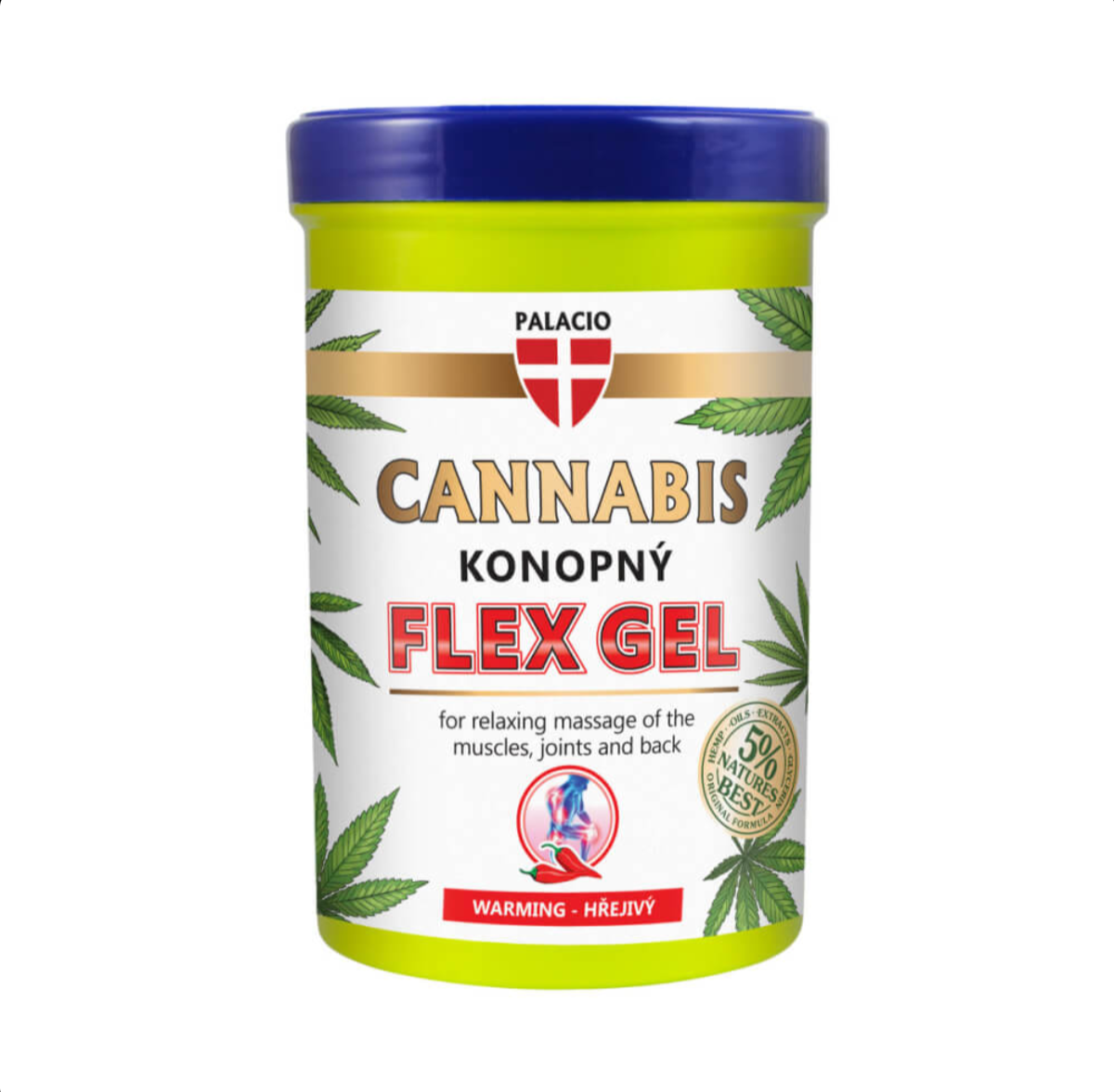 COSMETICI AL CBD Palacio Cannabis Flex Gel Massaggio Riscaldante (380ml)
