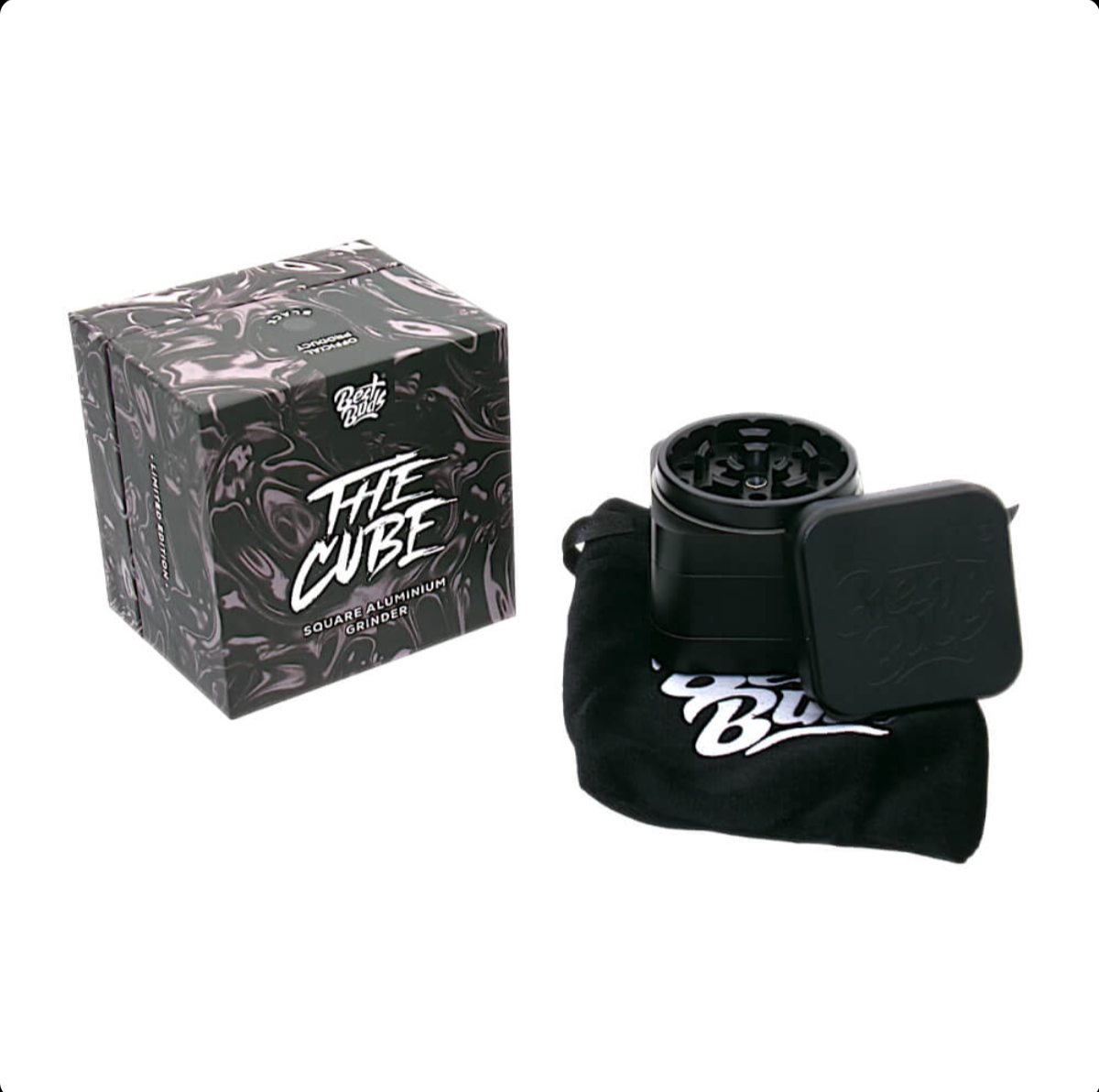 GADGET Best Buds The Cube Grinder Alluminio Nero 4 Parti (50mm)