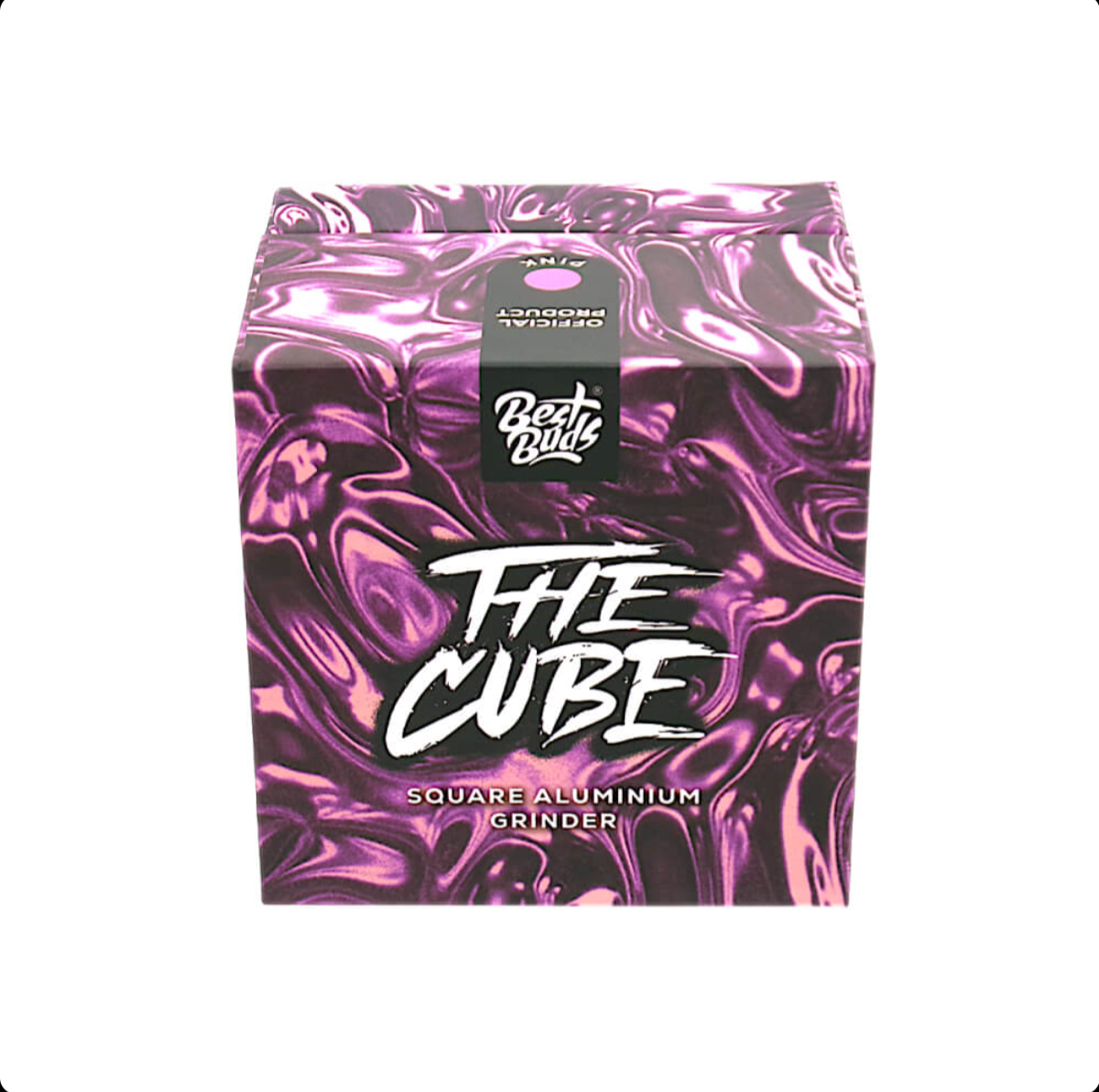 GADGET Best Buds The Cube Grinder in Alluminio Rosa 4 Parti (50mm)