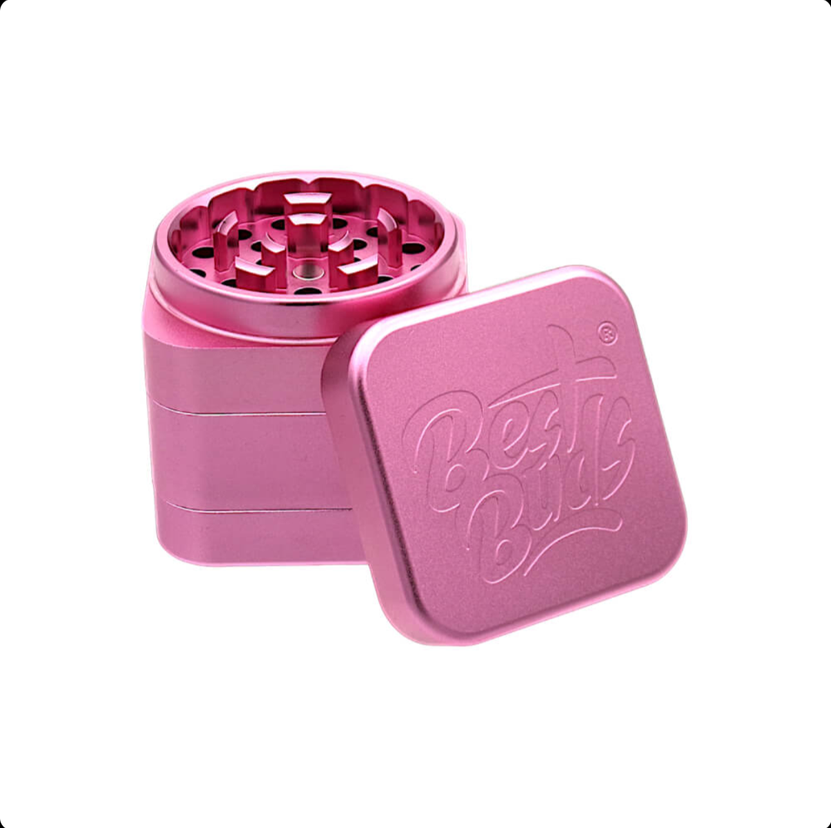 GADGET Best Buds The Cube Grinder in Alluminio Rosa 4 Parti (50mm)