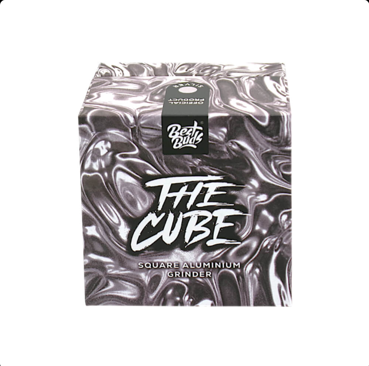 GADGET Best Buds The Cube Grinder Alluminio Argento 4 Parti (50mm)