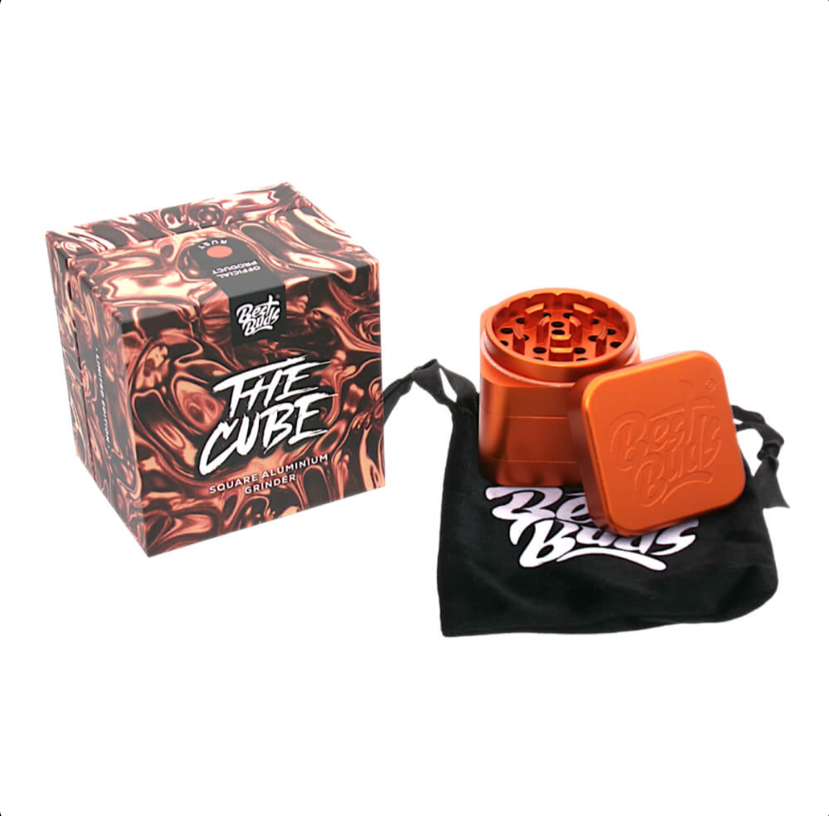 GADGET Best Buds The Cube Grinder Alluminio Rust 4 Parti (50mm)