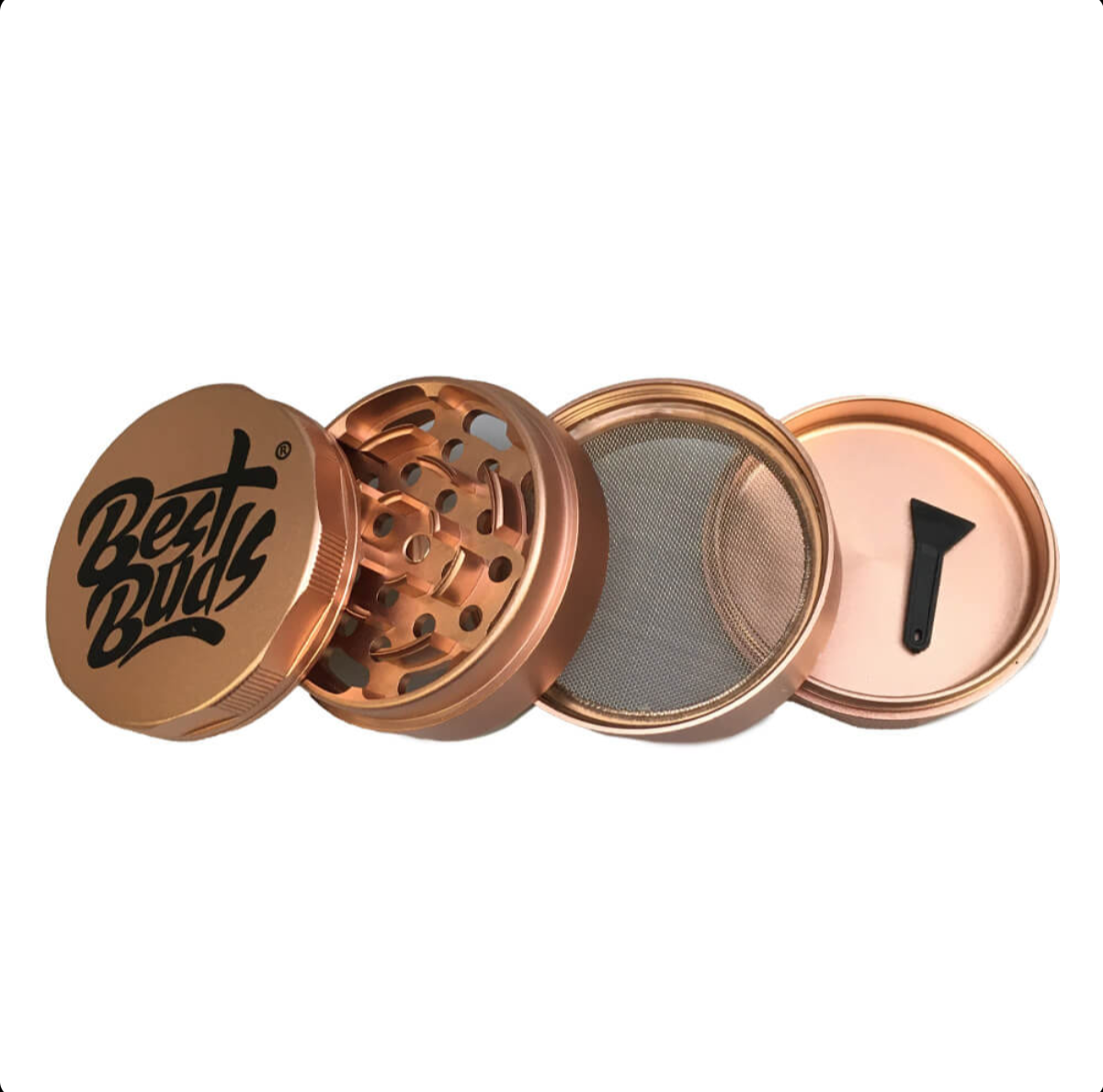 GADGET Best Buds Mighty Grinder Alluminio Gold Rose 4 Parti (60mm)