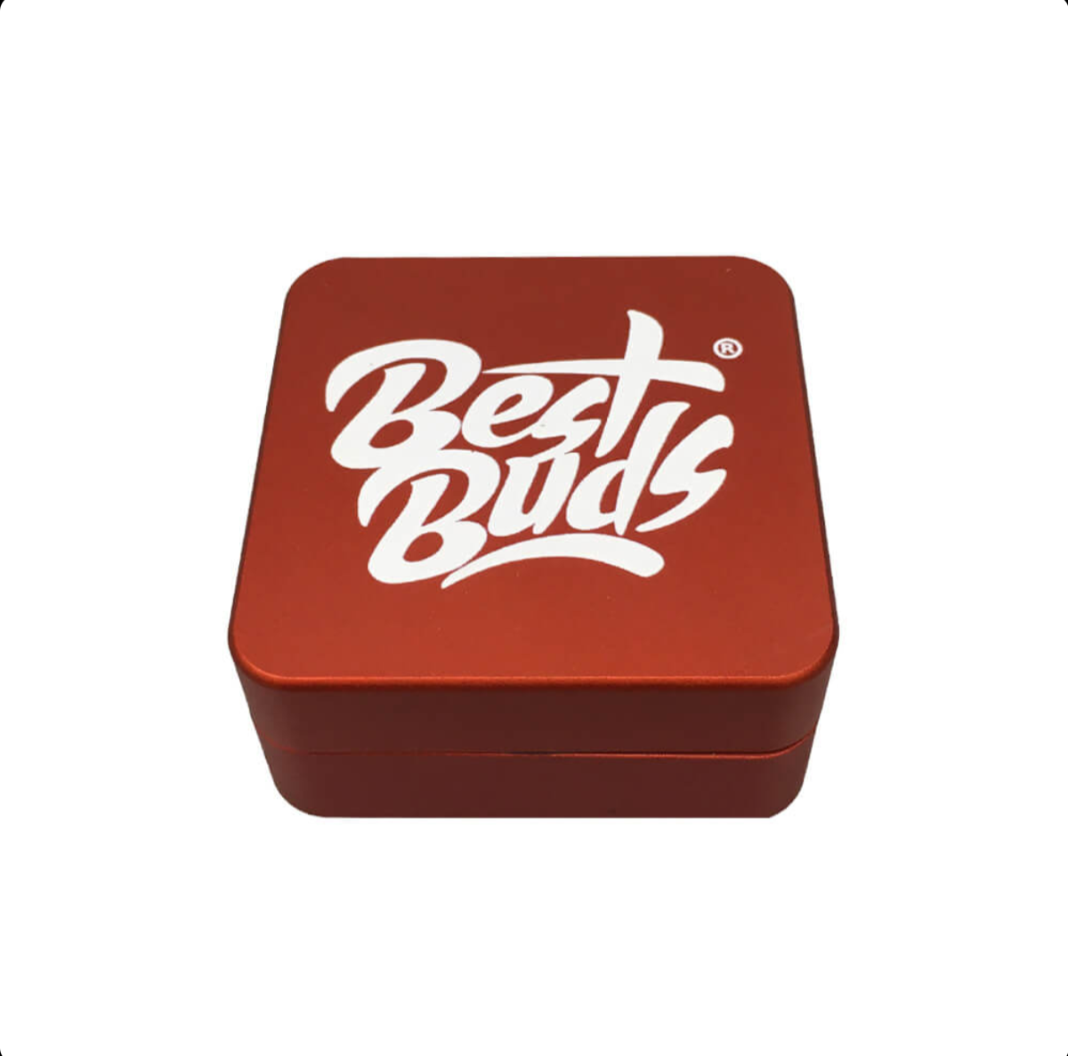 GADGET Best Buds Flacher Quadratischer Grinder in alluminio ruggine 2 parti (50mm)