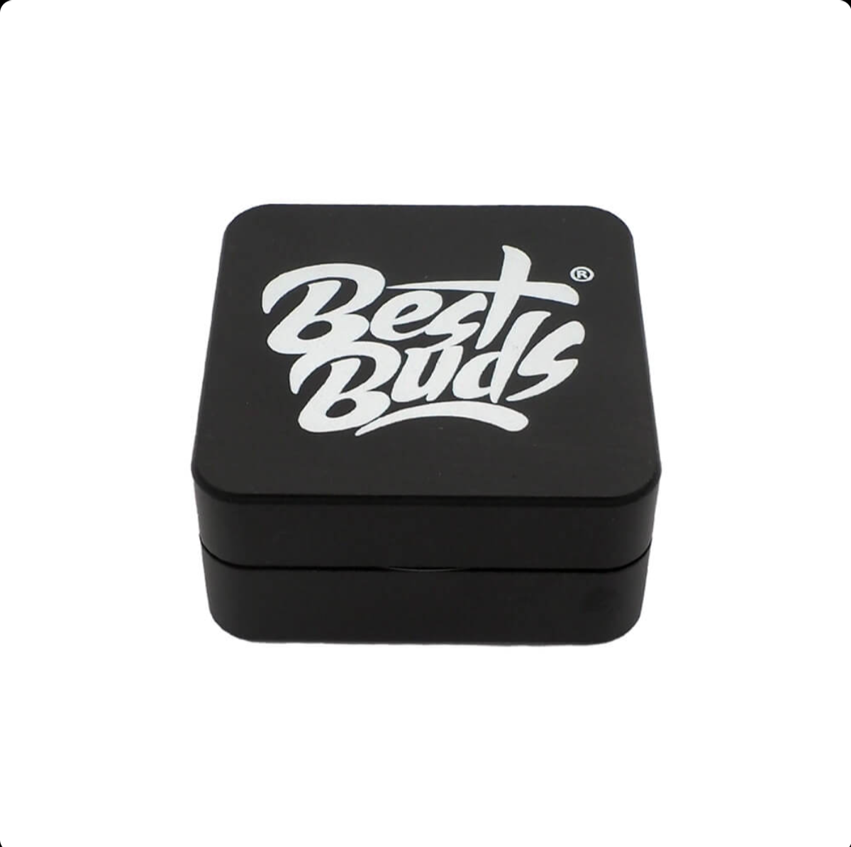 GADGET Best Buds Flacher Quadratischer Grinder in alluminio Onyx 2 Parti (50mm)