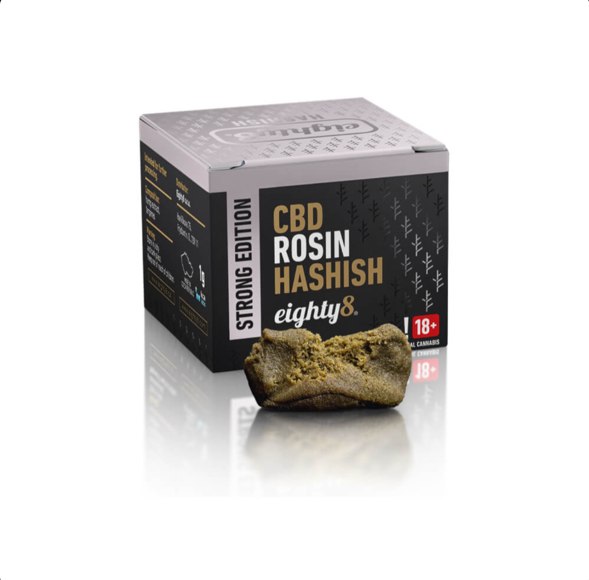 Estratti al CBD Eighty8 Estratto di CBD Rosin Hash 23.56% CBD 1g (8pezzi/display)